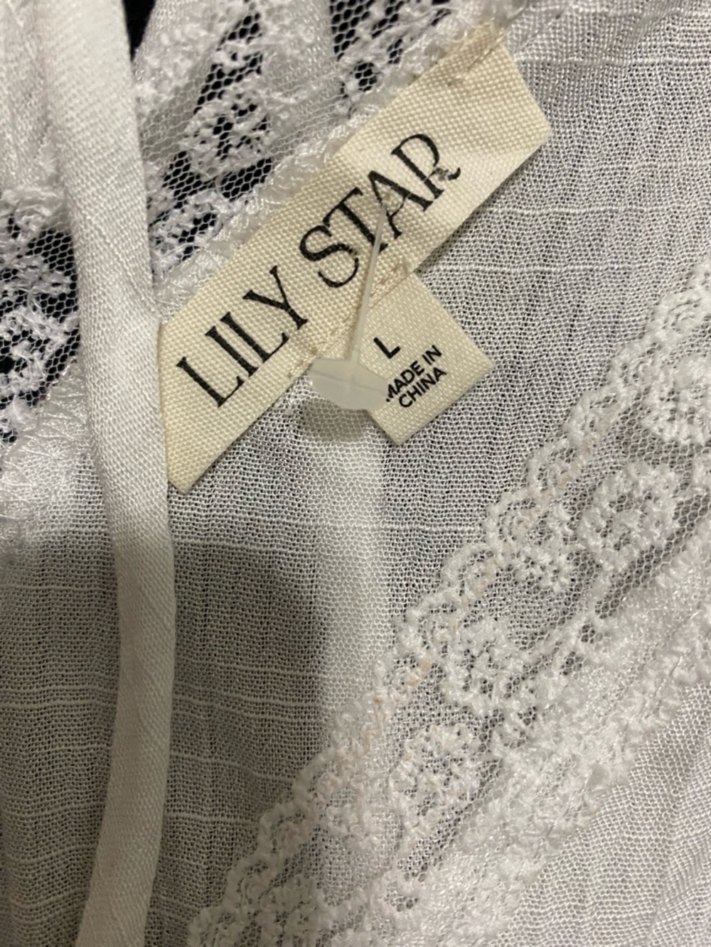 Lily Star Lace-Trim Smocked Waist Top - Picture 5 of 5